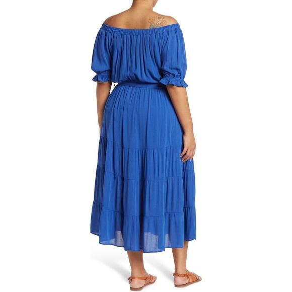 Lulu Off the Shoulder Maxi Dress Love By Design NWT-  size 3X Missing Tie (b23) - Picture 2 of 6
